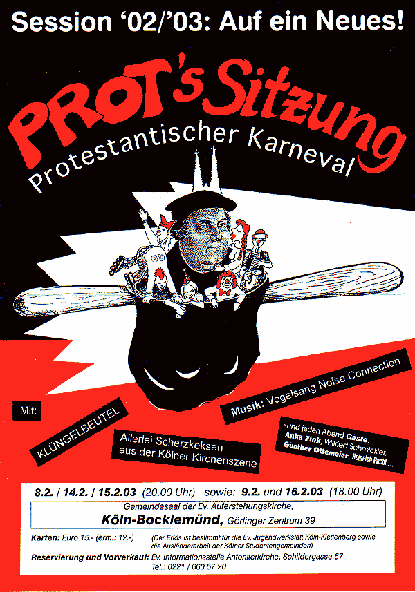Plakat PROT's Sitzung 2003