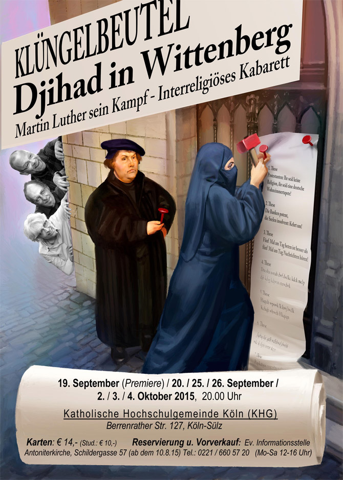 Veranstaltungsplakat "Djihad in Wittenberg"